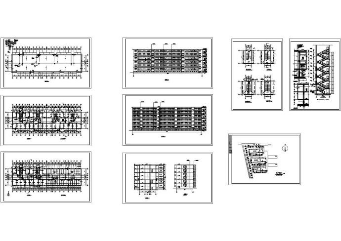 六层住宅楼建筑设计CAD图纸（含小区总平面图设计）_图1