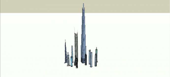 世界著名超高层办公楼建筑SU模型总汇_图1