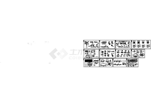 园林花坛、牌楼施工详图(CAD，12张图）-图一