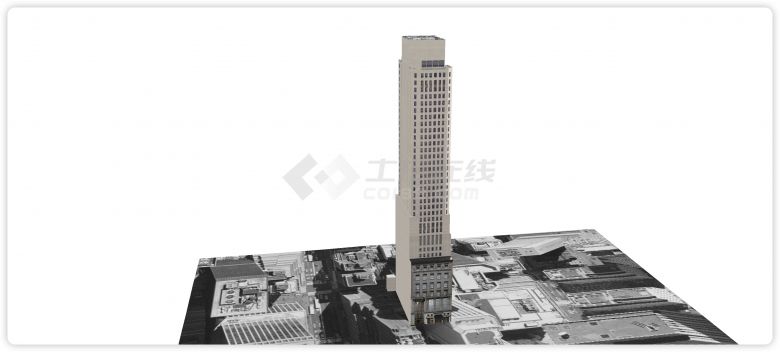 瑞士银行大厦摩天高层su模型-图二