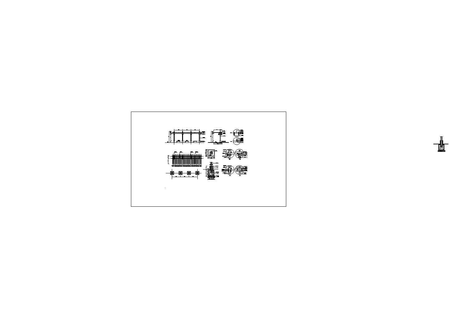 00028单臂花架廊架全套结构施工图