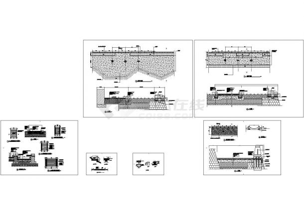 浙江绿道结构广场结构护栏结构CAD-图一