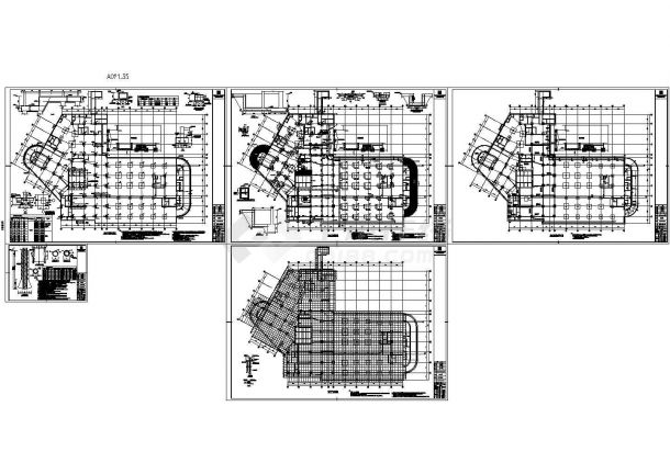 长沙中心医院框剪结构地下室建筑结构施工图（含人防）-图二