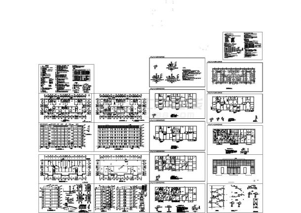 6层框架结构住宅楼建筑结构全套CAD施工图-图一