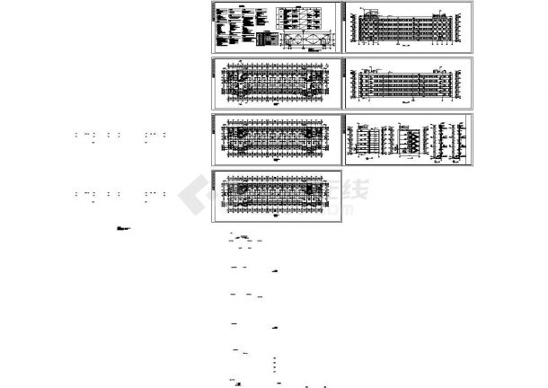 5层某职工宿舍楼建筑设计CAD方案图（含屋顶面设计）-图一