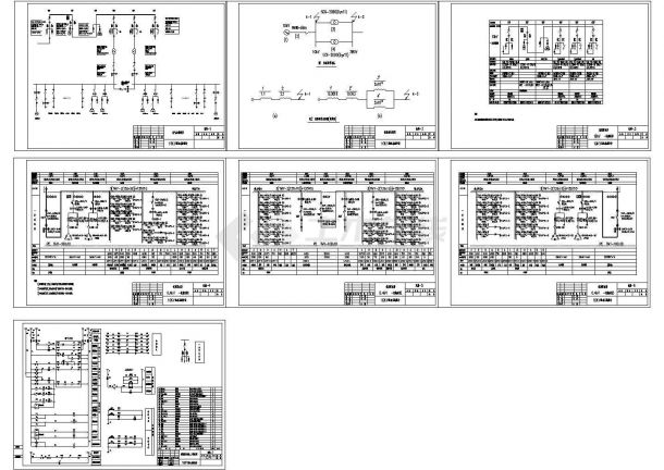 10KV配电系统设计cad图，共七张-图一