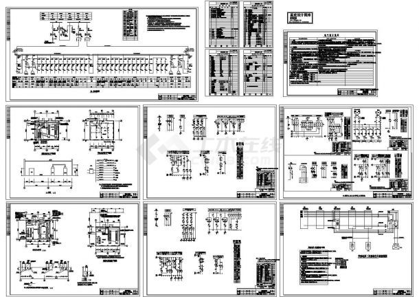 某机械工厂变电所全套电气设计cad施工图纸-图一