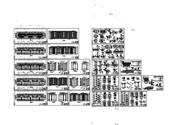 六层加跃层住宅楼建筑设计CAD方案图（含屋顶平面设计）-图一