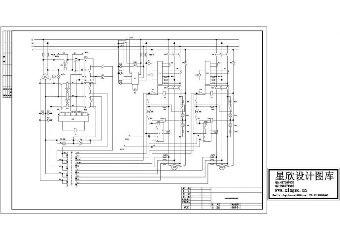 二台柴油发电机并车控制电路图（CAD图纸，可编辑）_图1