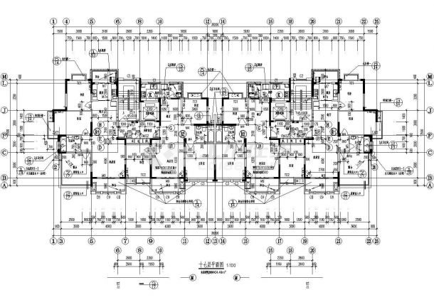 安庆某17层住宅建筑设计图（4号楼）设计-图二