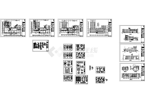 某三层砌体结构办公楼设计cad全套建筑施工图（含设计说明，19张图）-图一