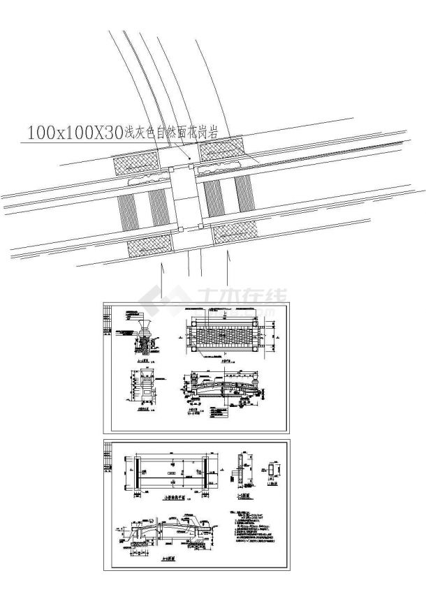 小区拱桥施工CAD详图设计-图二