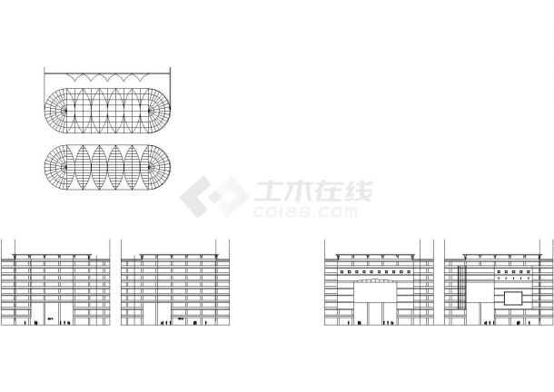 北京正阳大厦（1800㎡地上十六层）设计cad全套建筑施工图（含技术经济指标，含人防设计）-图二