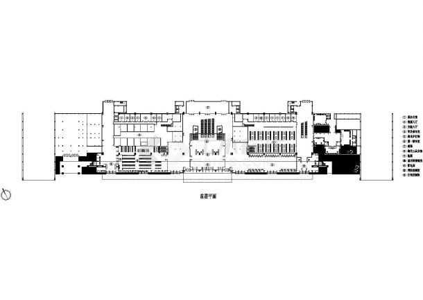 上海新客站立面改造工程cad图纸-图一