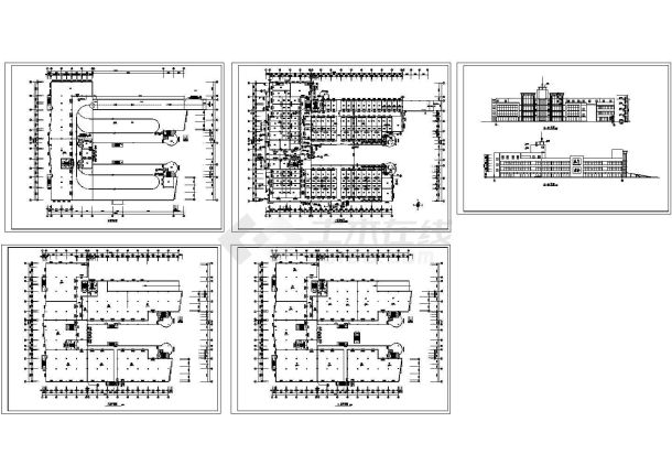 商业广场平立面建筑设计CAD图-图一