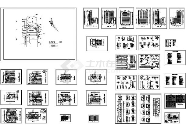 三星级宾馆全套建筑施工CAD详图纸-图一