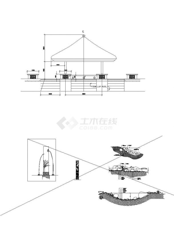 珠海华发新城全套景观设计施工cad图（含各层平面图，设计说明）-图二