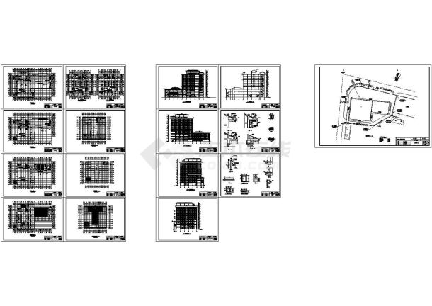 1595㎡十二层酒店建筑设计方案图纸（CAD，12张图纸）-图一