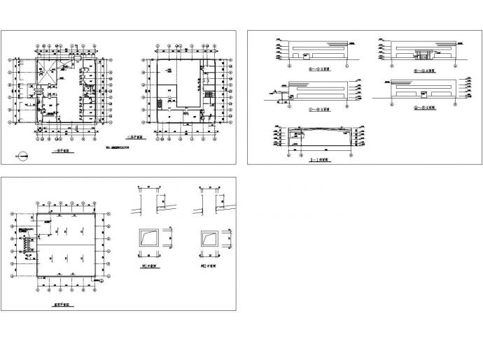 某试验办公楼建筑扩出设计CAD图_图1