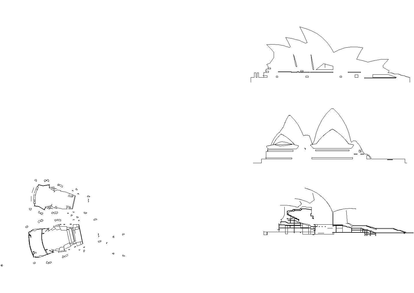 澳大利亚悉尼歌剧院建筑设计方案CAD图纸