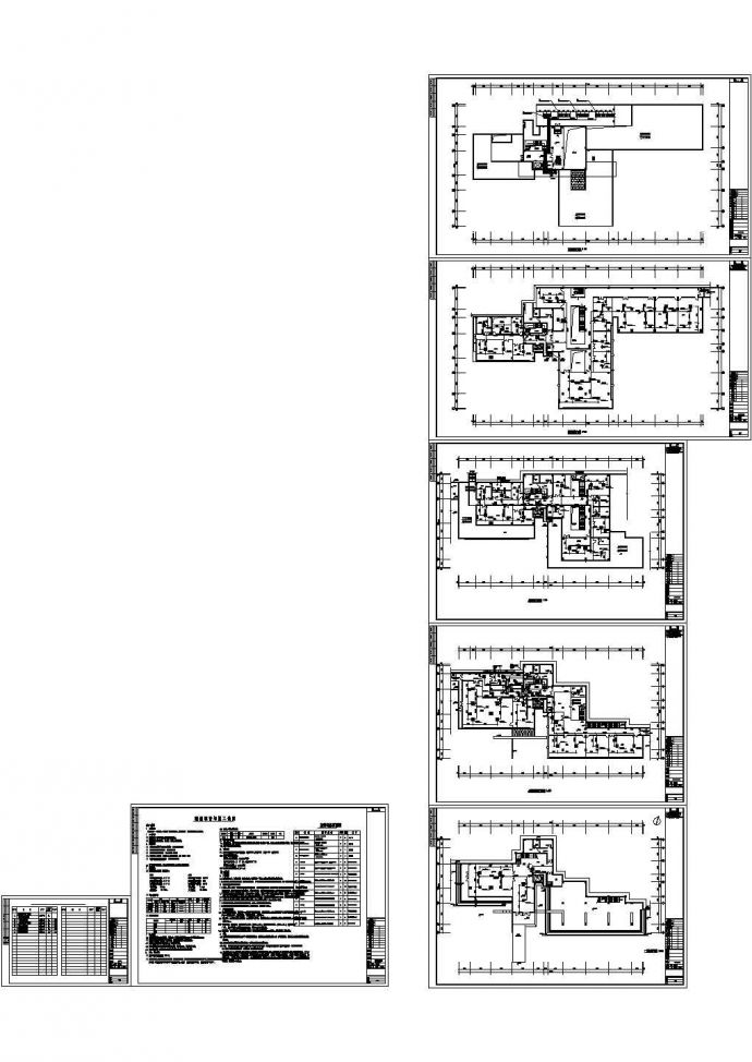 某市4530㎡地上五层办公楼通风空调施工图_图1