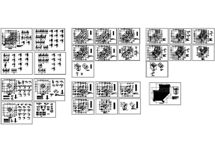 某L形十八层高层办公楼结构图纸CAD版_图1