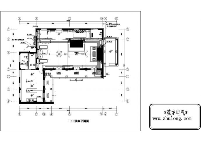 [杭州]某酒店客房电气图纸_图1