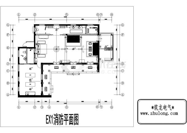 [杭州]某酒店客房电气图纸-图二