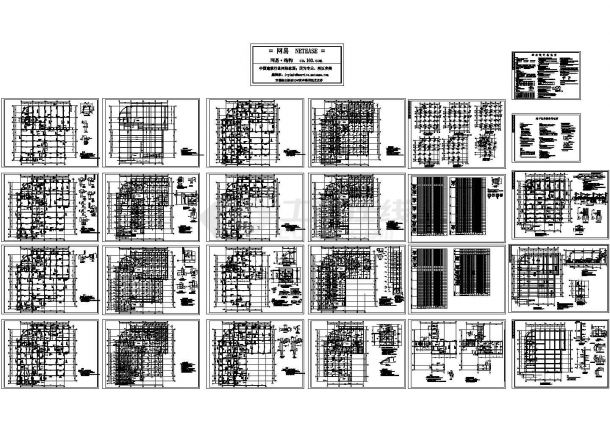 某多层框架结构商厦设计cad全套结构施工图（含设计说明，含地下室设计）-图一
