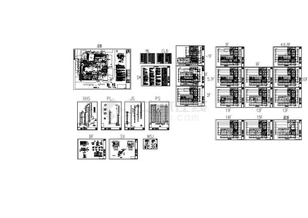 某知名设计院设计高层办公楼给排水施工图CAD版-图二