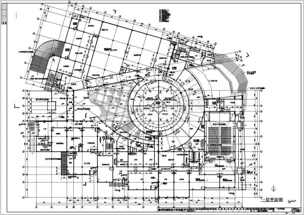 [温州]某三层博物馆建筑结构水暖电施工图-图一