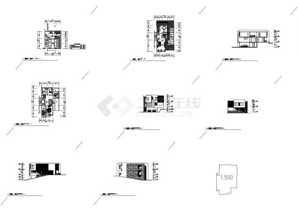 某私人别墅设计方案CAD图带效果图-图一