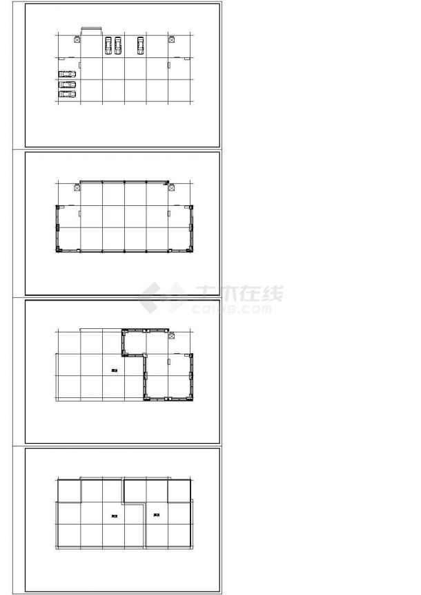 某地产业园总部办公全套建筑施工设计CAD图纸（含效果图）-图二