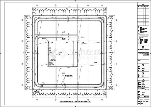 [深圳]某三十九层商业楼建筑施工cad图（商业、酒店、办公）-图二