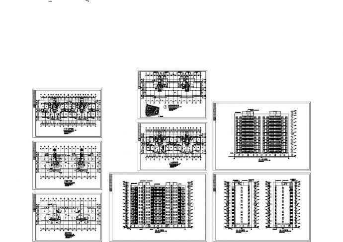 高层住宅楼全套cad资料，含效果图_图1