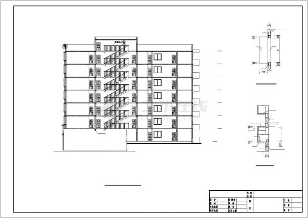 某七层商住楼建筑方案图CAD版-图一
