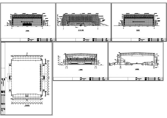 某体育馆幕墙结构设计图，共27张_图1