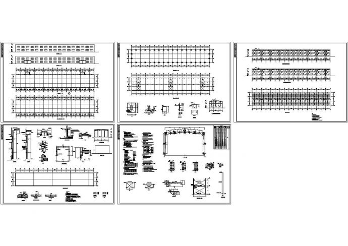 钢结构印刷厂车间库房结构施工图_图1
