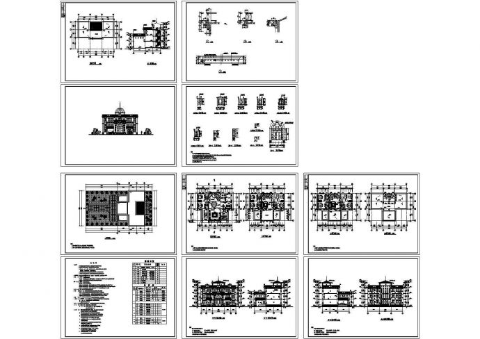 大型别墅建筑图纸(CAD，10张图纸)_图1