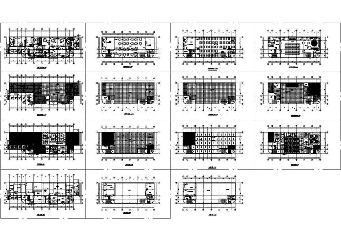 某市食堂室内设计施工平面图_图1