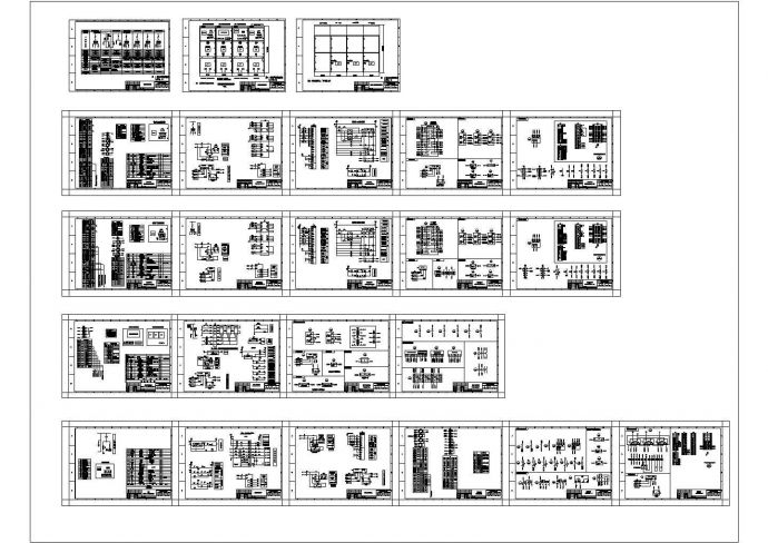 某配电工程KYN28-12型高压开关柜设计cad全套一次系统图、二次原理图（甲级院设计）_图1