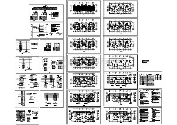 苏州西苑高层商住楼电气系统设计施工cad图纸，共二十八张-图一
