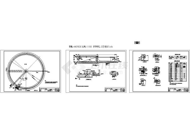 污水处理厂水处理工艺设计CAD图-图一