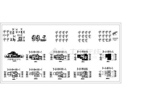 某三层现代风格别墅建筑施工图纸（13张图纸）CAD版-图二