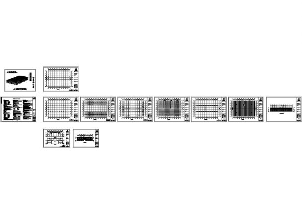 河南漯河某机械公司钢结构工程CAD(CAD，12张图纸)-图一