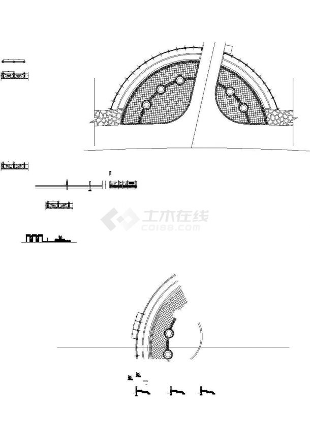 小区入口广场景观设计施工图-图一