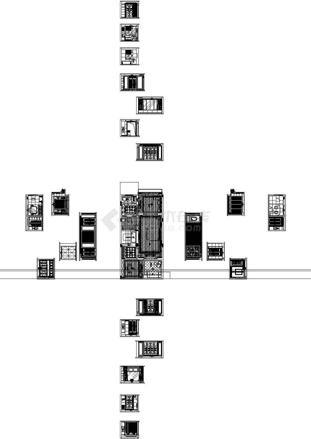 某顶级三层别墅三层施工CAD详图-图一