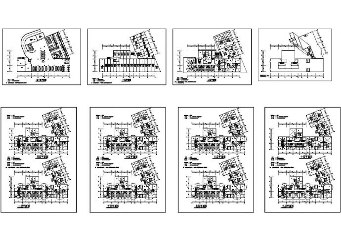 10层时代广场建筑设计CAD建筑图（含地下室设计）_图1