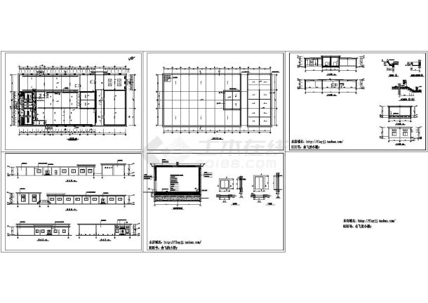 某地单层冷冻食品加工厂房建筑施工图【平立剖 节点大样】-图一