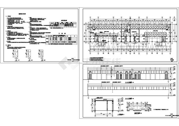 192平米单层砌体结构县中学公厕设计施工cad图，共三张-图一